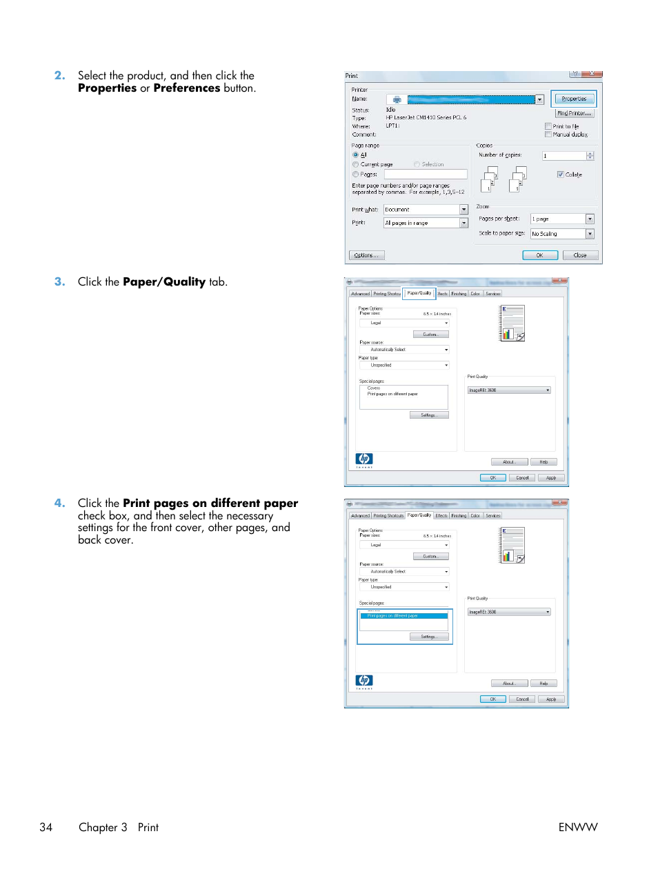 HP LaserJet Pro 200 color Printer M251nw User Manual | Page 46 / 146