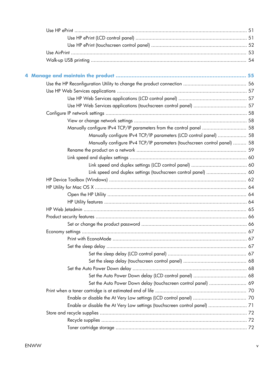 HP LaserJet Pro 200 color Printer M251nw User Manual | Page 7 / 146