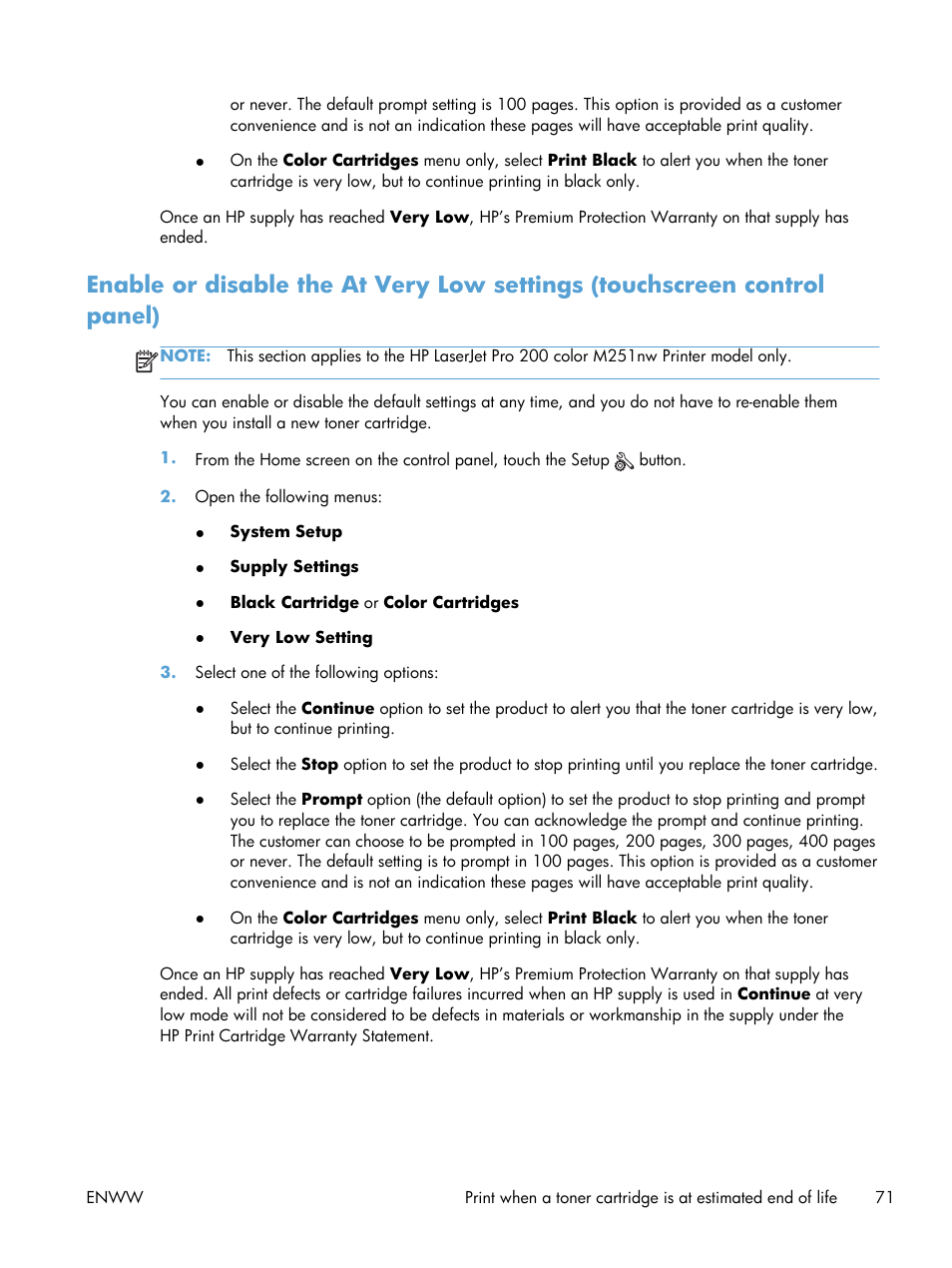HP LaserJet Pro 200 color Printer M251nw User Manual | Page 83 / 146