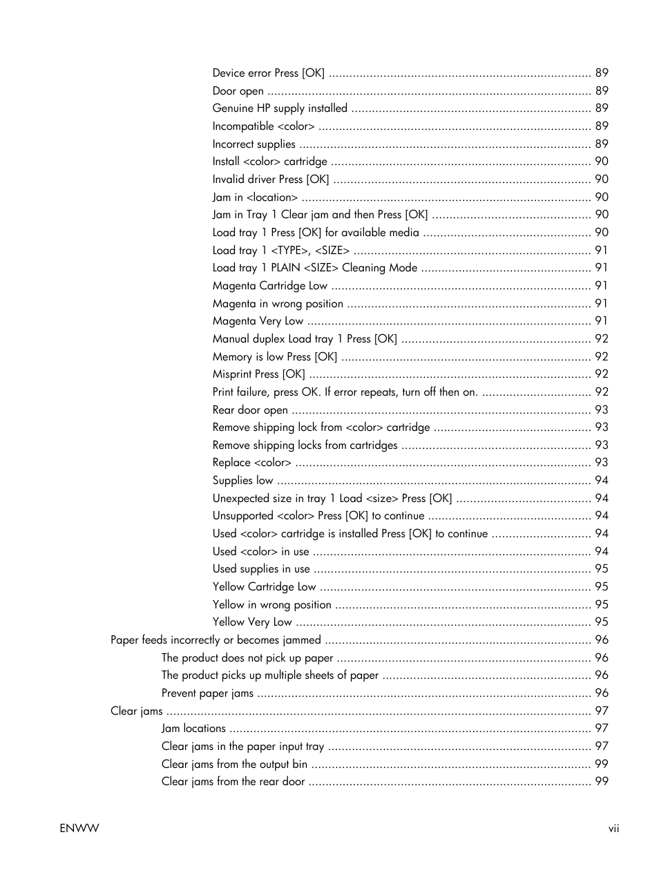HP LaserJet Pro 200 color Printer M251nw User Manual | Page 9 / 146