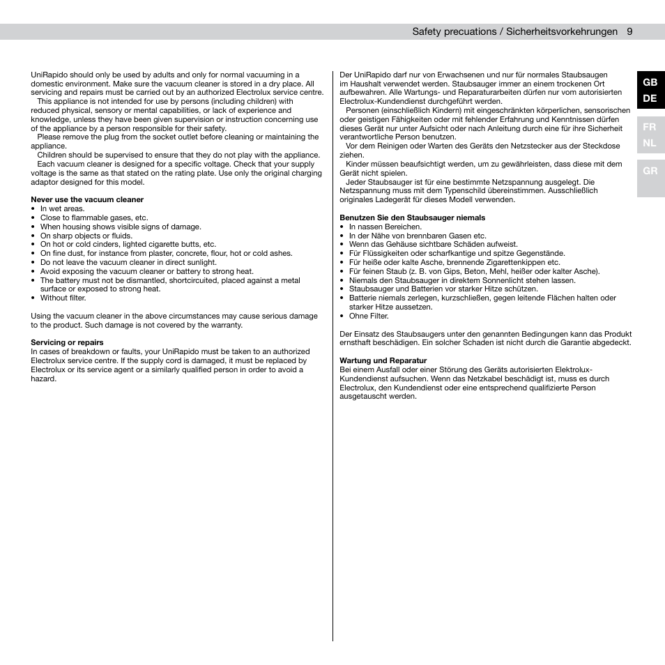 AEG AG805 User Manual | Page 11 / 34