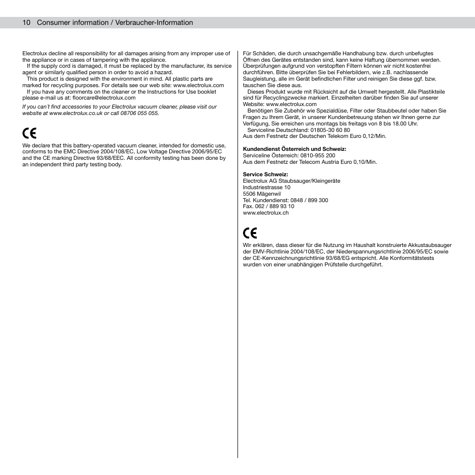AEG AG805 User Manual | Page 12 / 34