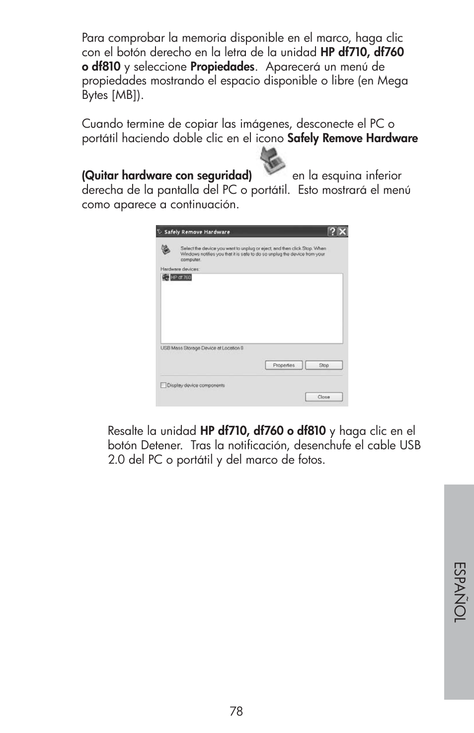 HP df810 Digital Picture Frame User Manual | Page 79 / 96