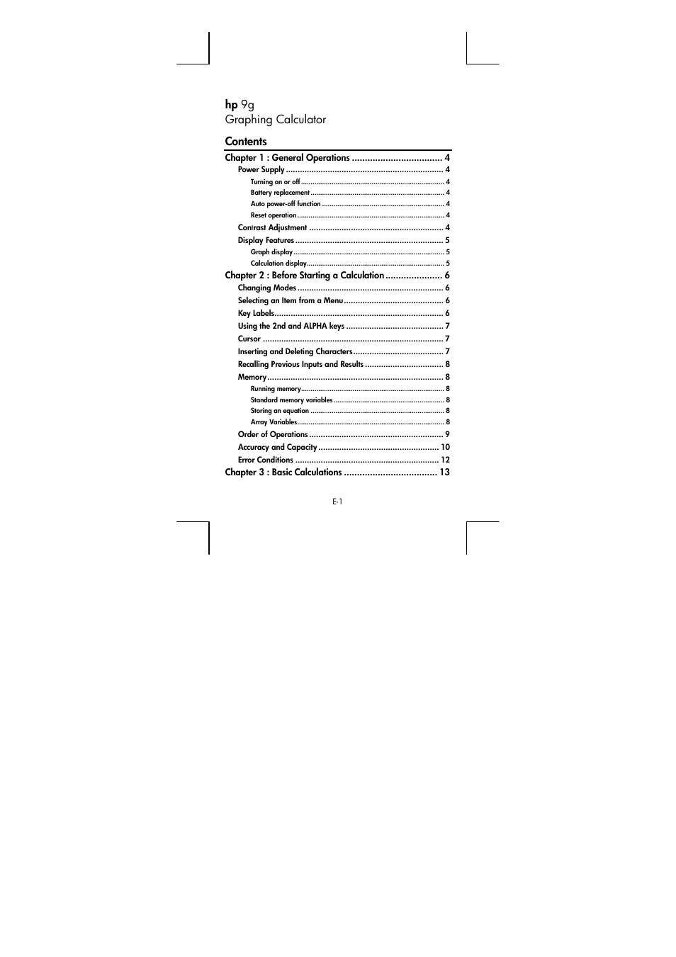 HP 9g Graphing Calculator User Manual | 172 pages