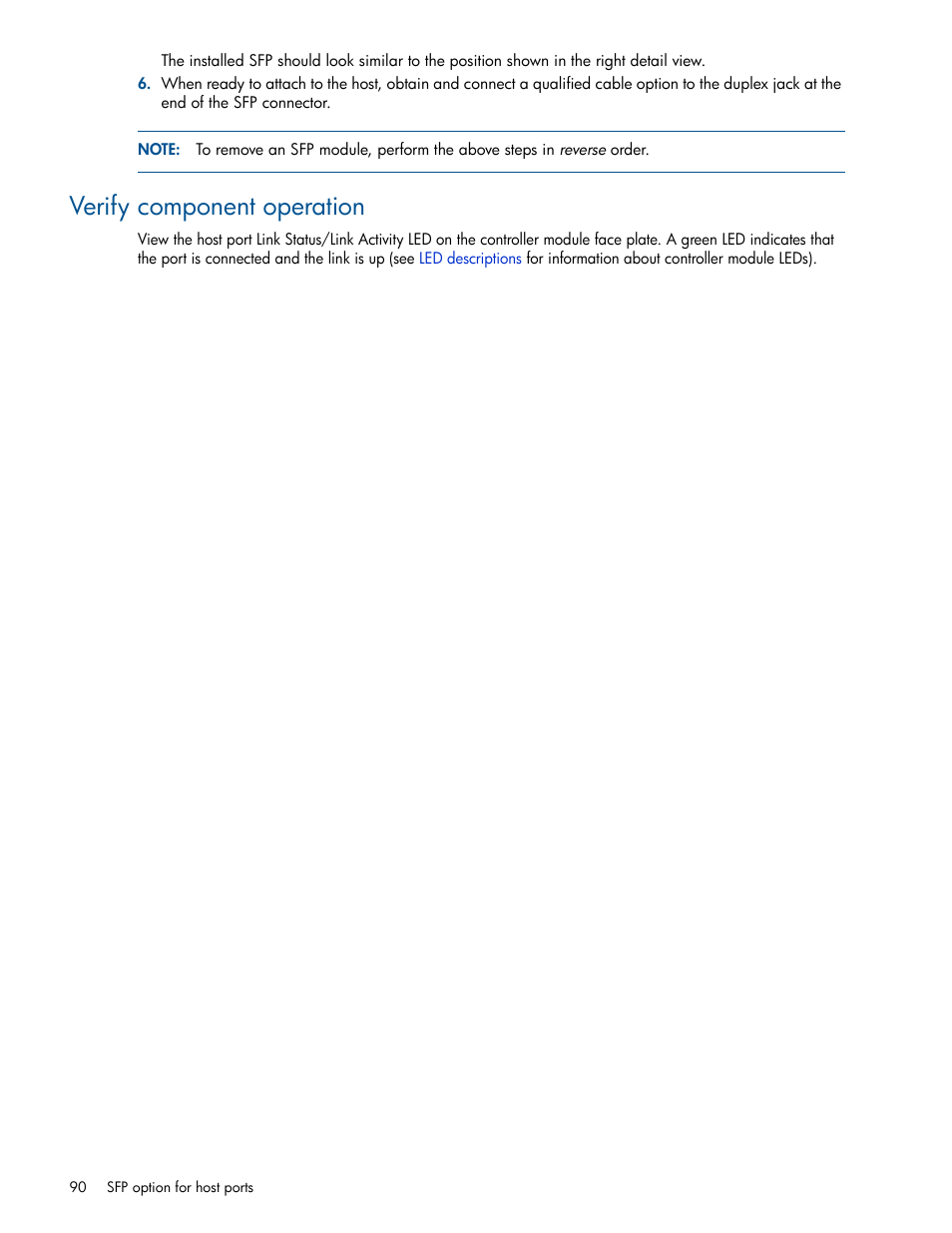 Verify component operation | HP MSA 2040 SAN Storage User Manual | Page 90 / 94