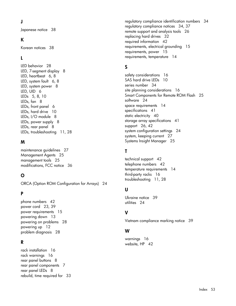 HP D6000 Disk Enclosure User Manual | Page 53 / 53