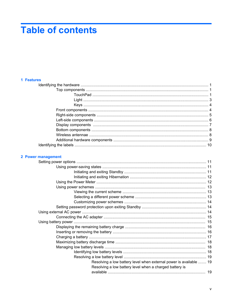 HP Mini 2140 Notebook-PC User Manual | Page 5 / 113
