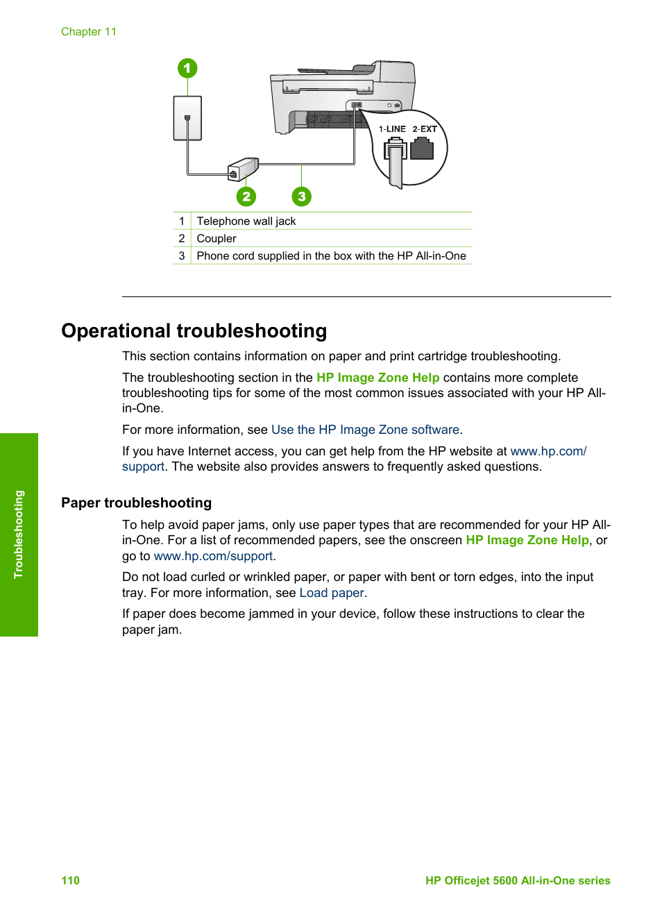 Operational troubleshooting, Paper troubleshooting, Or the | HP Officejet 5605 All-in-One Printer User Manual | Page 113 / 142