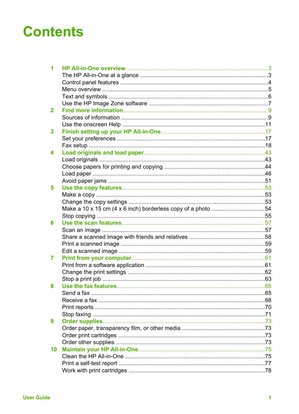 HP Officejet 5605 All-in-One Printer User Manual | Page 4 / 142