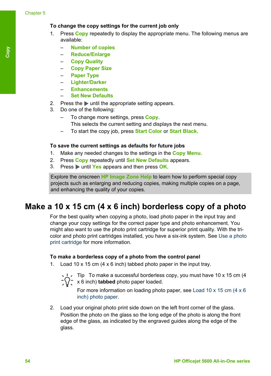 HP Officejet 5605 All-in-One Printer User Manual | Page 57 / 142