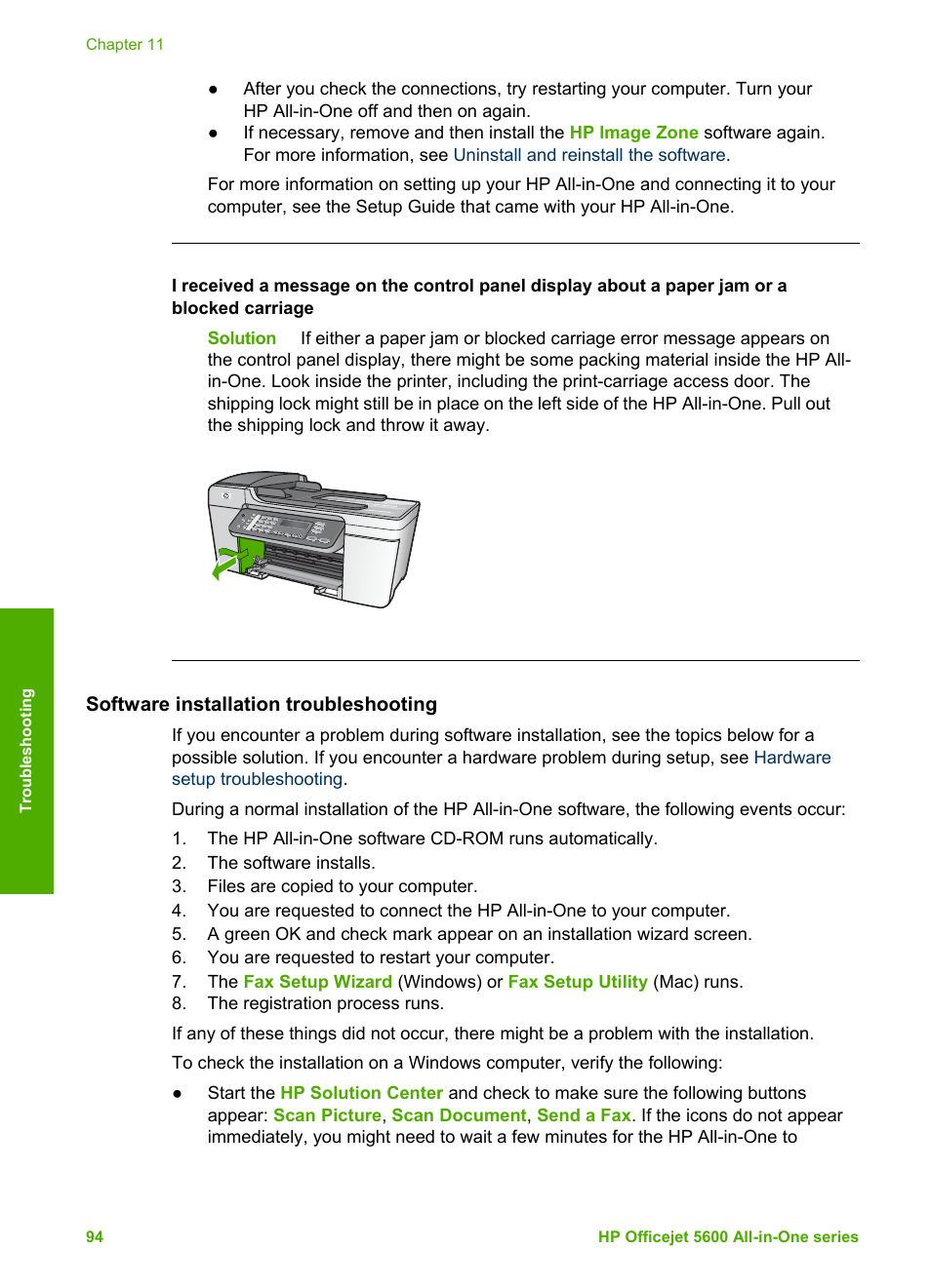 Software installation troubleshooting | HP Officejet 5605 All-in-One Printer User Manual | Page 97 / 142