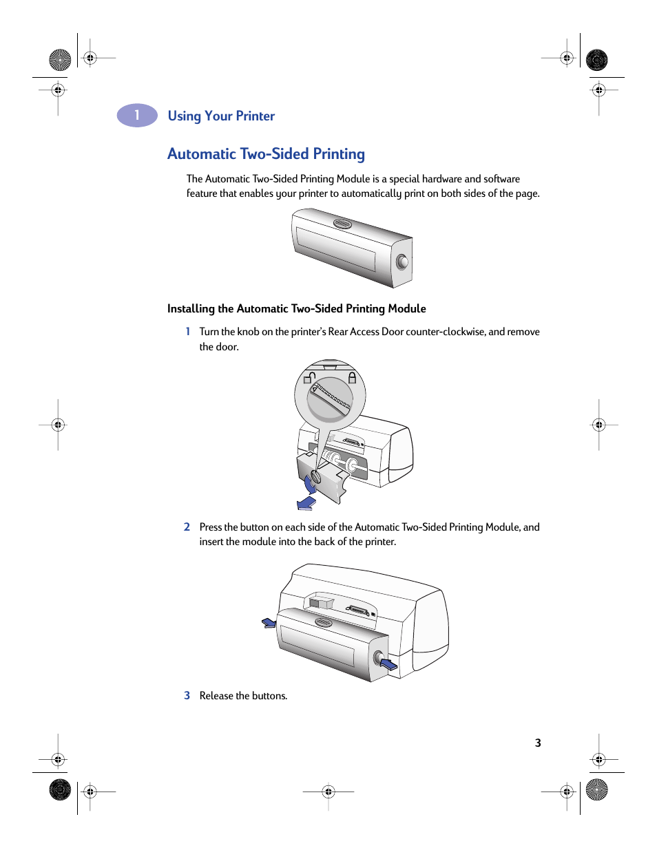 Automatic two-sided printing | HP Deskjet 970cxi Printer User Manual | Page 10 / 82