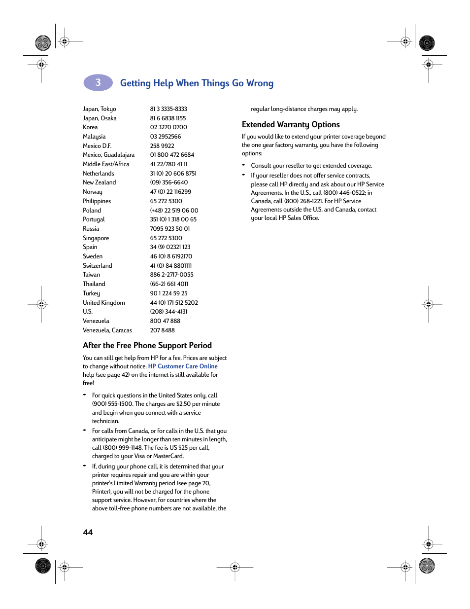 Getting help when things go wrong | HP Deskjet 970cxi Printer User Manual | Page 51 / 82