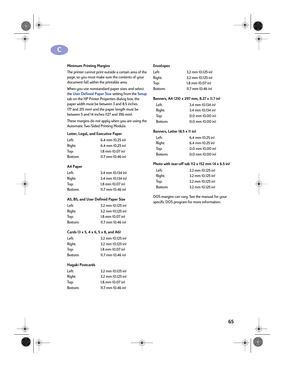 Ea. see “minimum printing | HP Deskjet 970cxi Printer User Manual | Page 72 / 82
