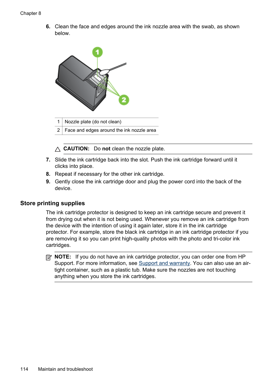 Store printing supplies | HP Officejet J4680 User Manual | Page 118 / 196