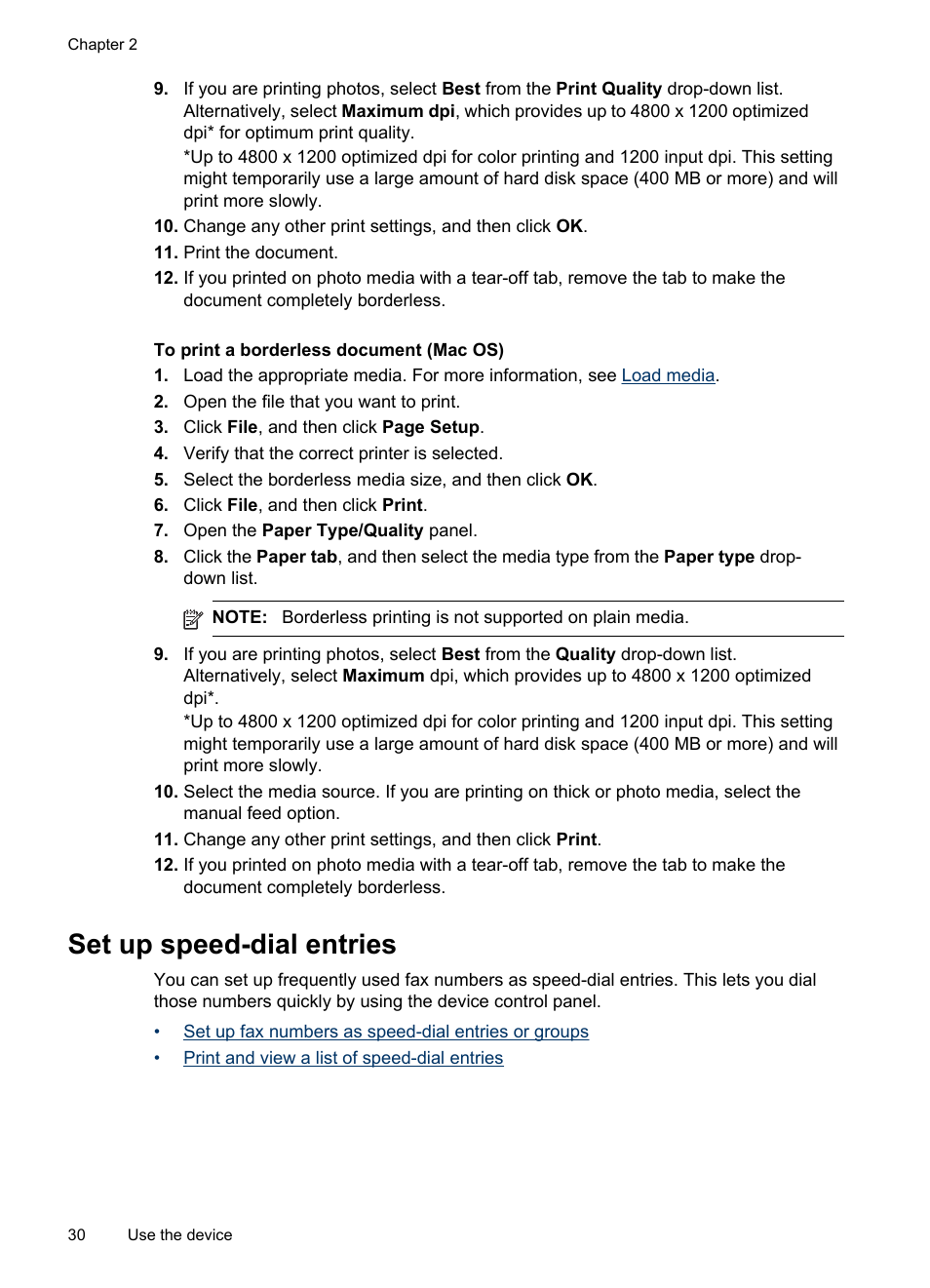 Set up speed-dial entries, Set up fax numbers as speed-dial entries or groups, Print and view a list of speed-dial entries | View a list of speed-dial entries | HP Officejet J4680 User Manual | Page 34 / 196