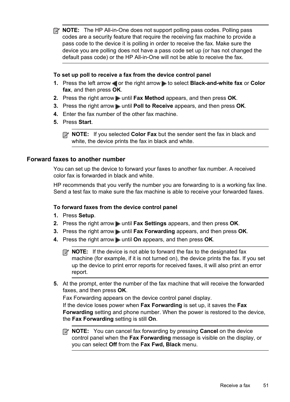 Forward faxes to another number | HP Officejet J4680 User Manual | Page 55 / 196