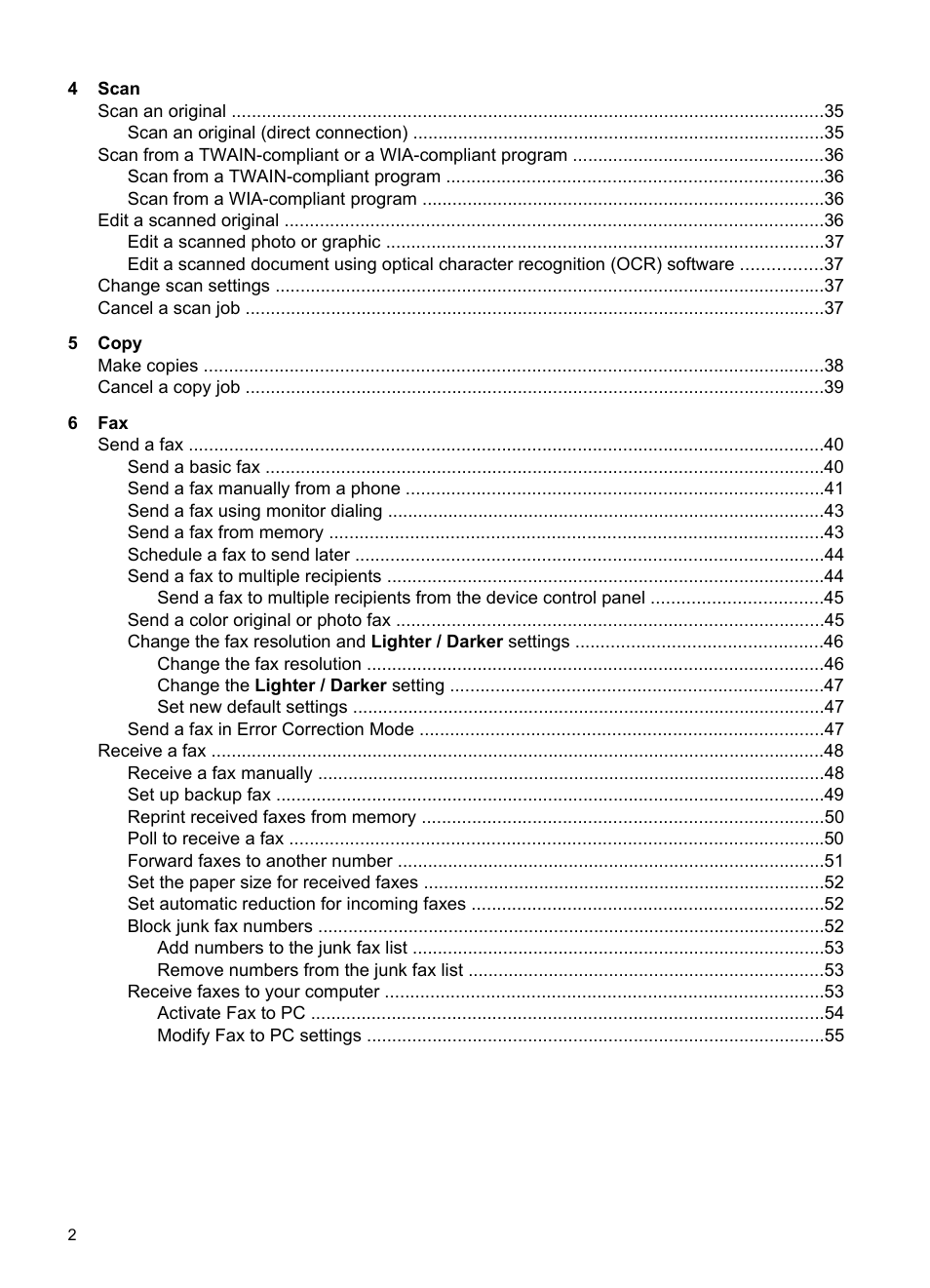 HP Officejet J4680 User Manual | Page 6 / 196