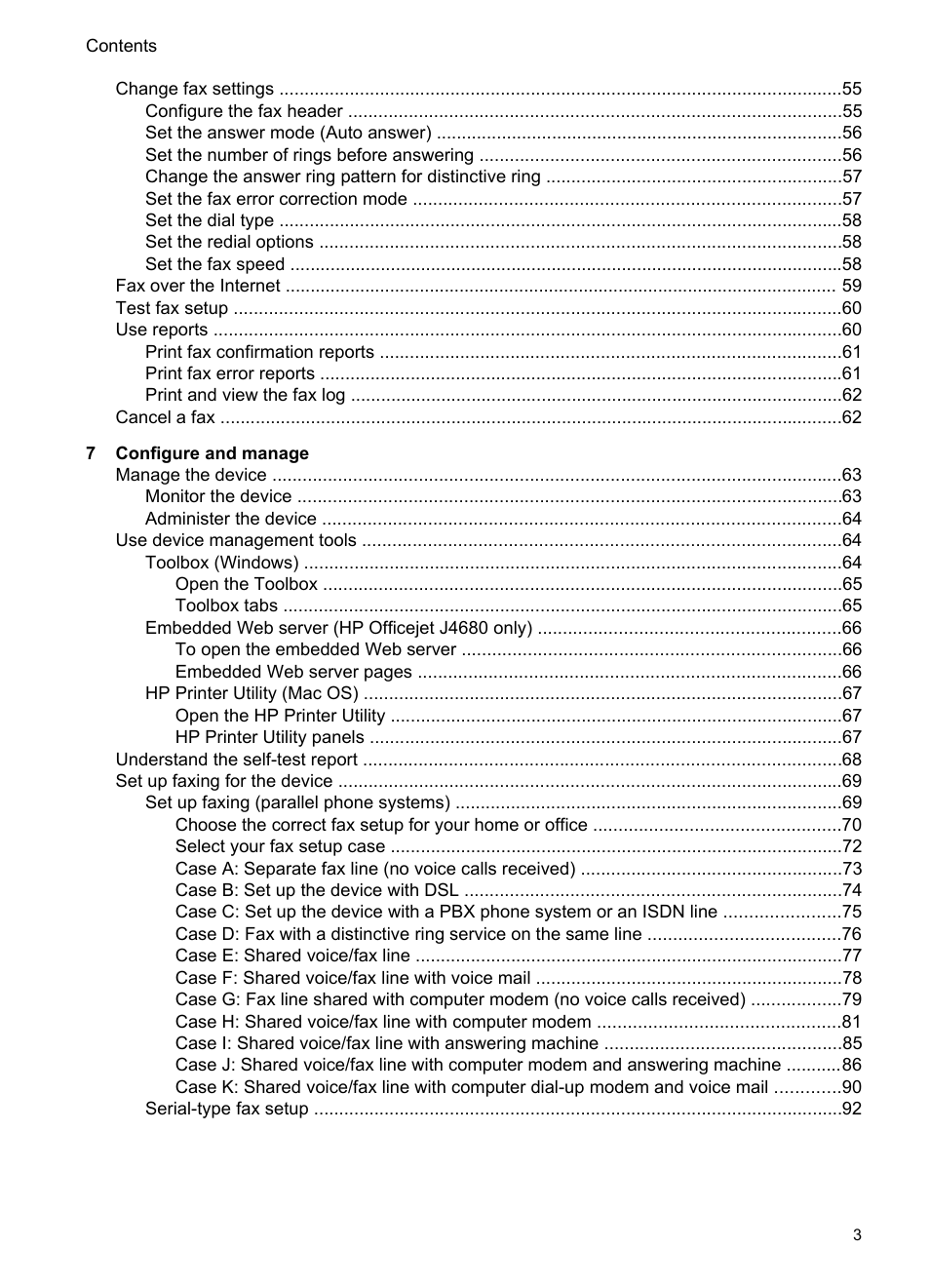 HP Officejet J4680 User Manual | Page 7 / 196