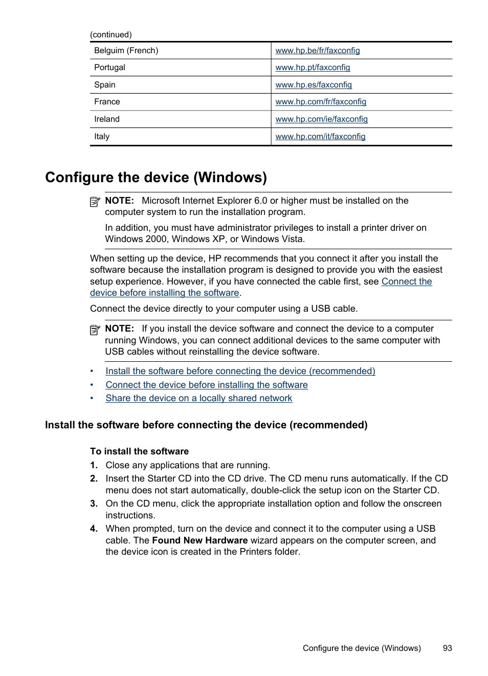 Configure the device (windows) | HP Officejet J4680 User Manual | Page 97 / 196