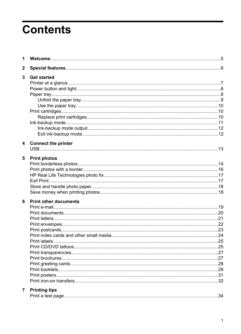 HP Deskjet D1420 Printer User Manual | Page 3 / 88