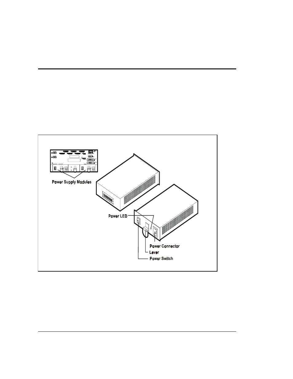 Power supply modules | HP Surestore Disk Array 12h and FC60 User Manual | Page 42 / 466