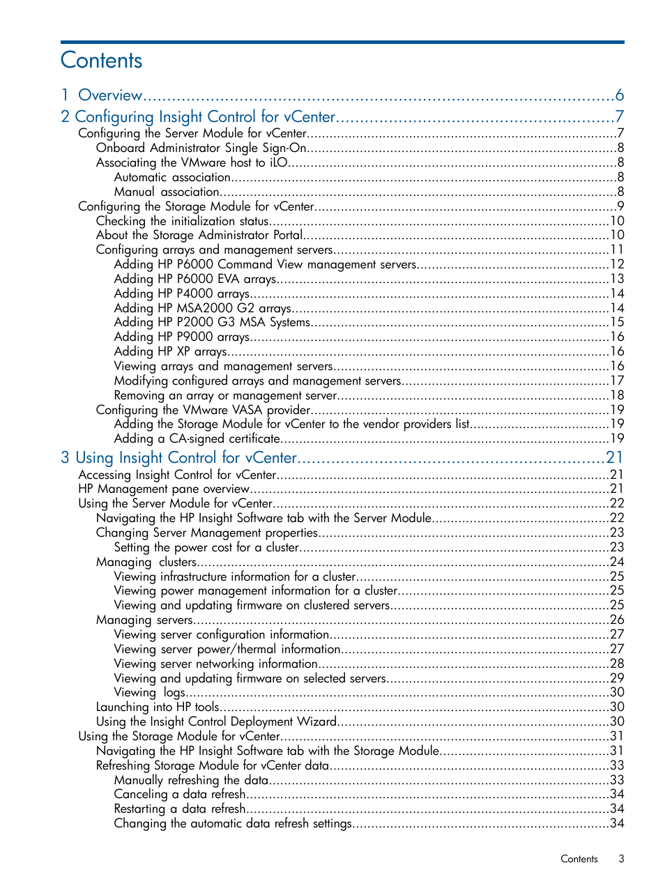 HP OneView for VMware vCenter User Manual | Page 3 / 92