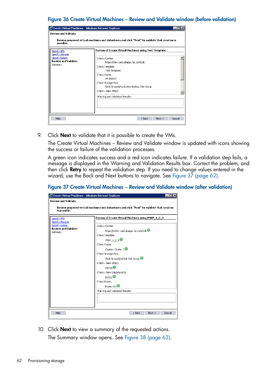 HP OneView for VMware vCenter User Manual | Page 62 / 92