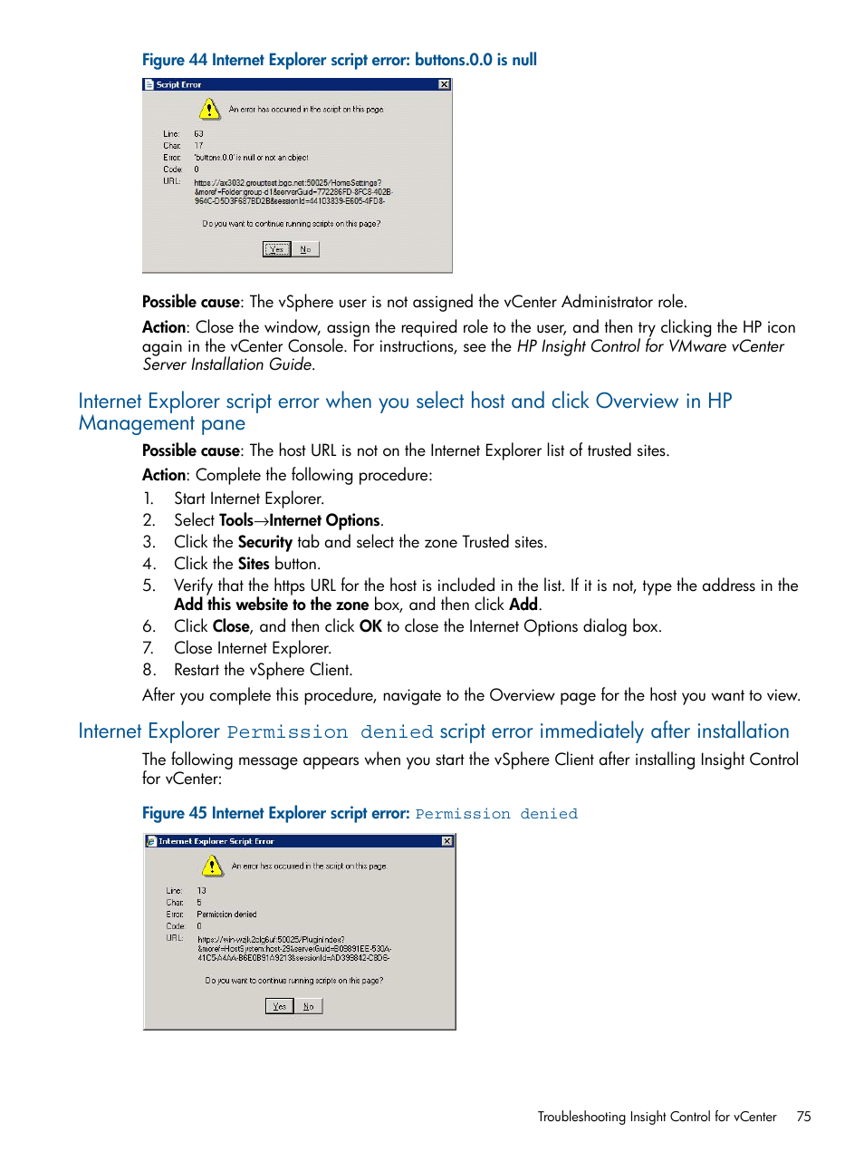 HP OneView for VMware vCenter User Manual | Page 75 / 92