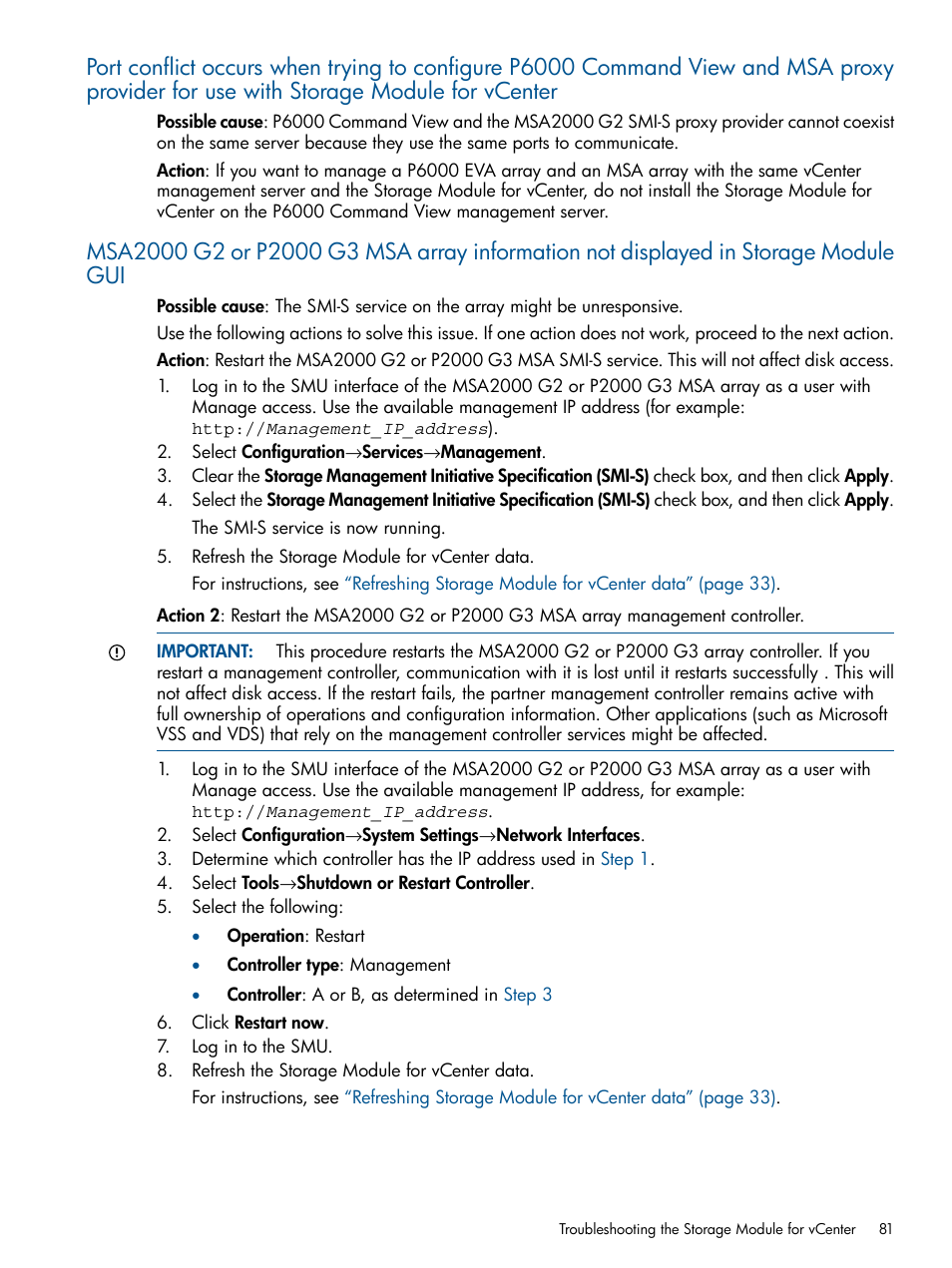 HP OneView for VMware vCenter User Manual | Page 81 / 92