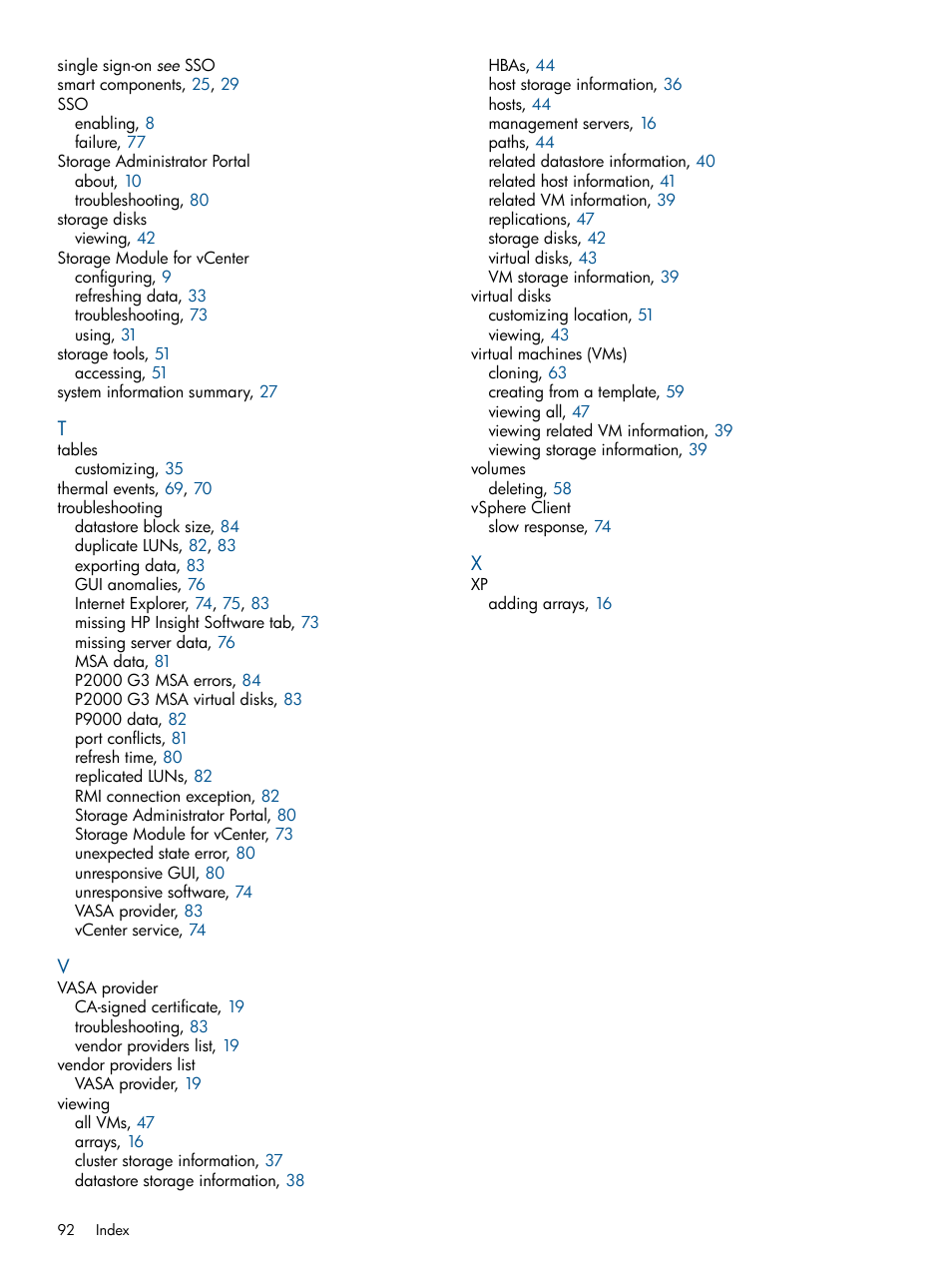 HP OneView for VMware vCenter User Manual | Page 92 / 92