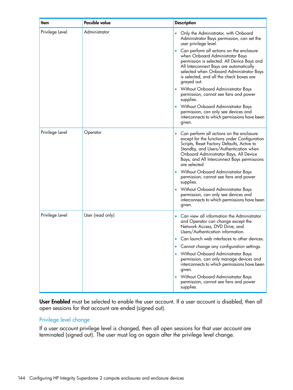 HP Integrity Superdome 2 Server User Manual | Page 144 / 197