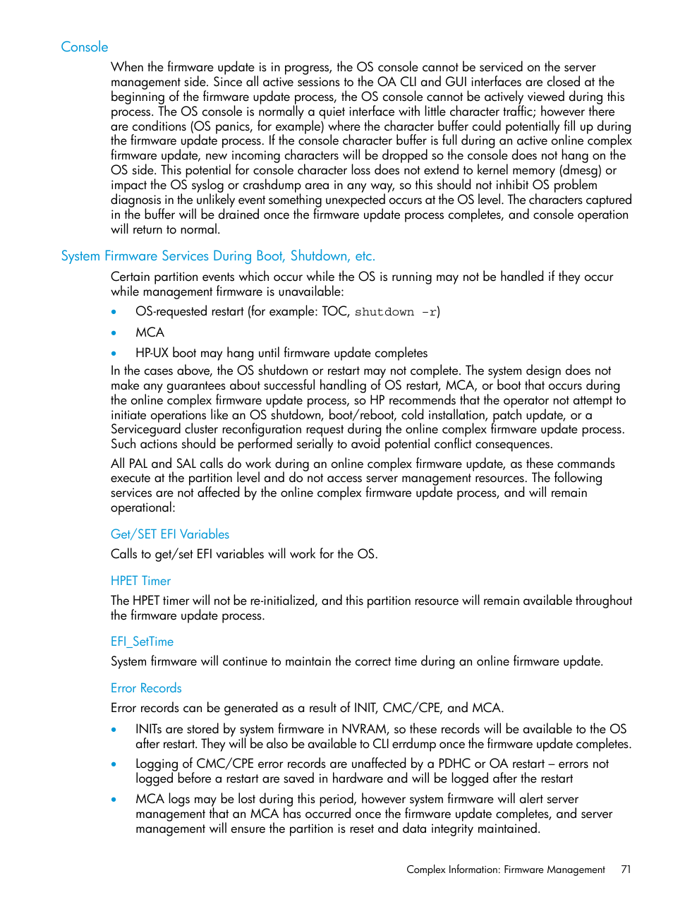 Console | HP Integrity Superdome 2 Server User Manual | Page 71 / 197