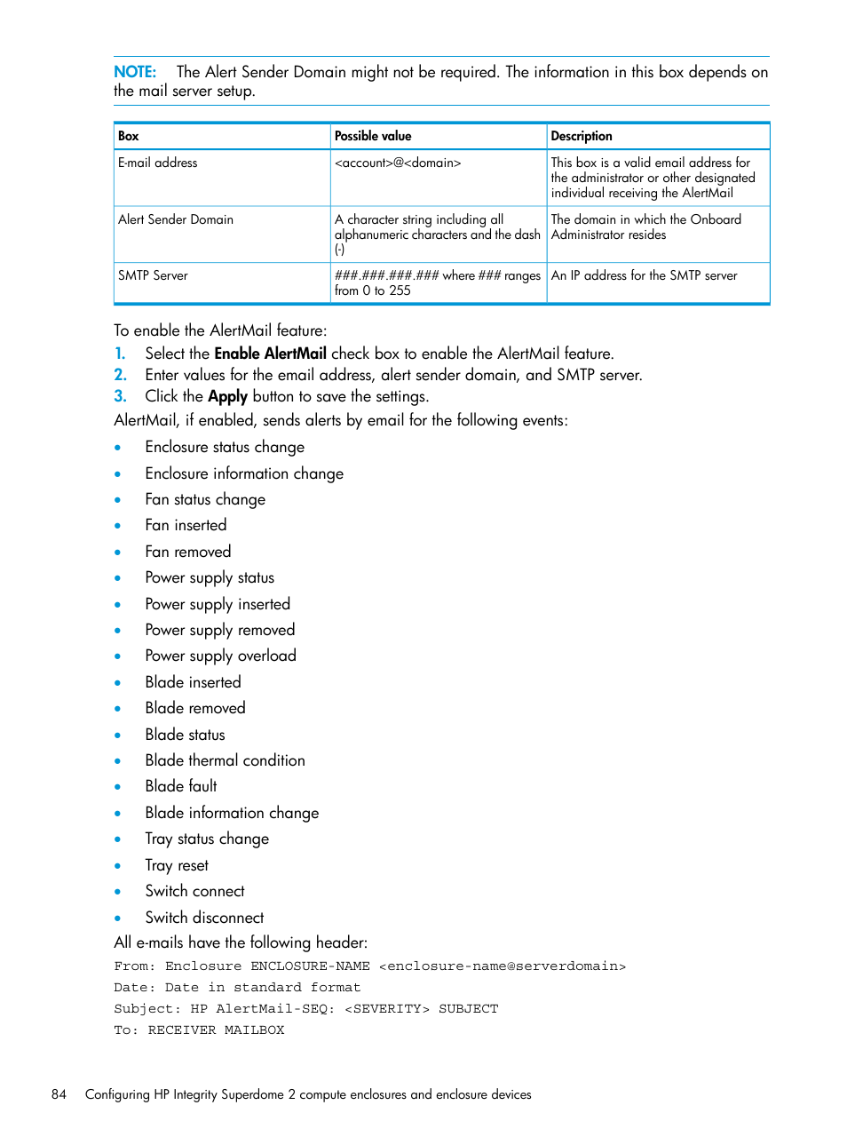 HP Integrity Superdome 2 Server User Manual | Page 84 / 197