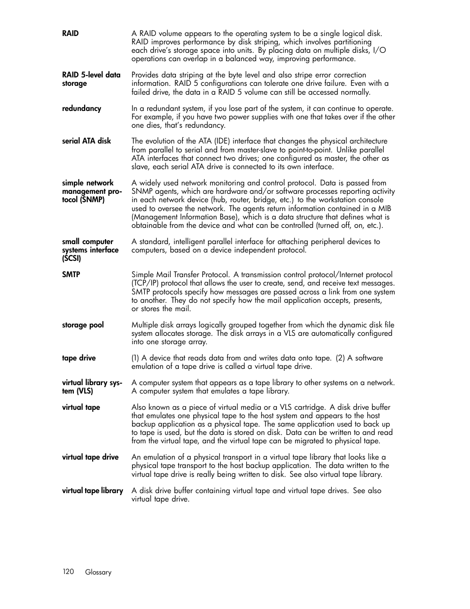 HP StorageWorks 1000i Virtual Library System User Manual | Page 120 / 122