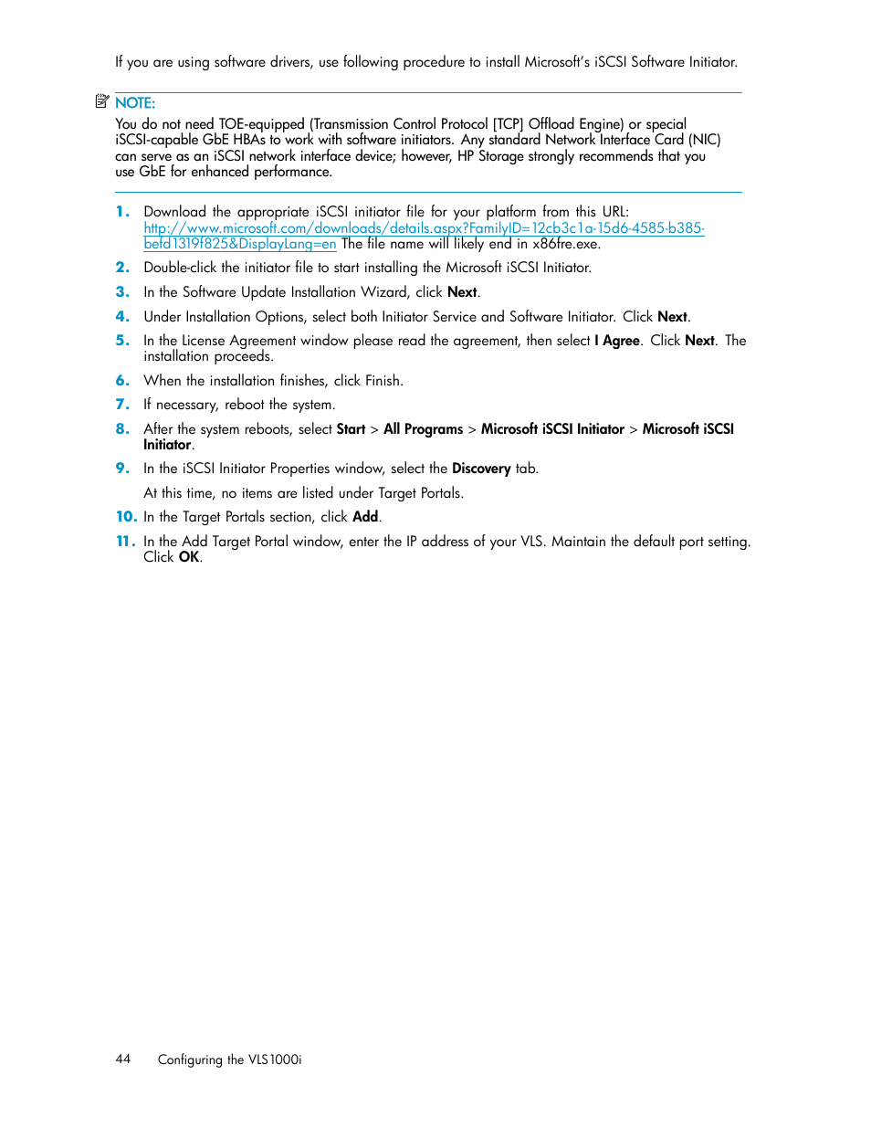 HP StorageWorks 1000i Virtual Library System User Manual | Page 44 / 122