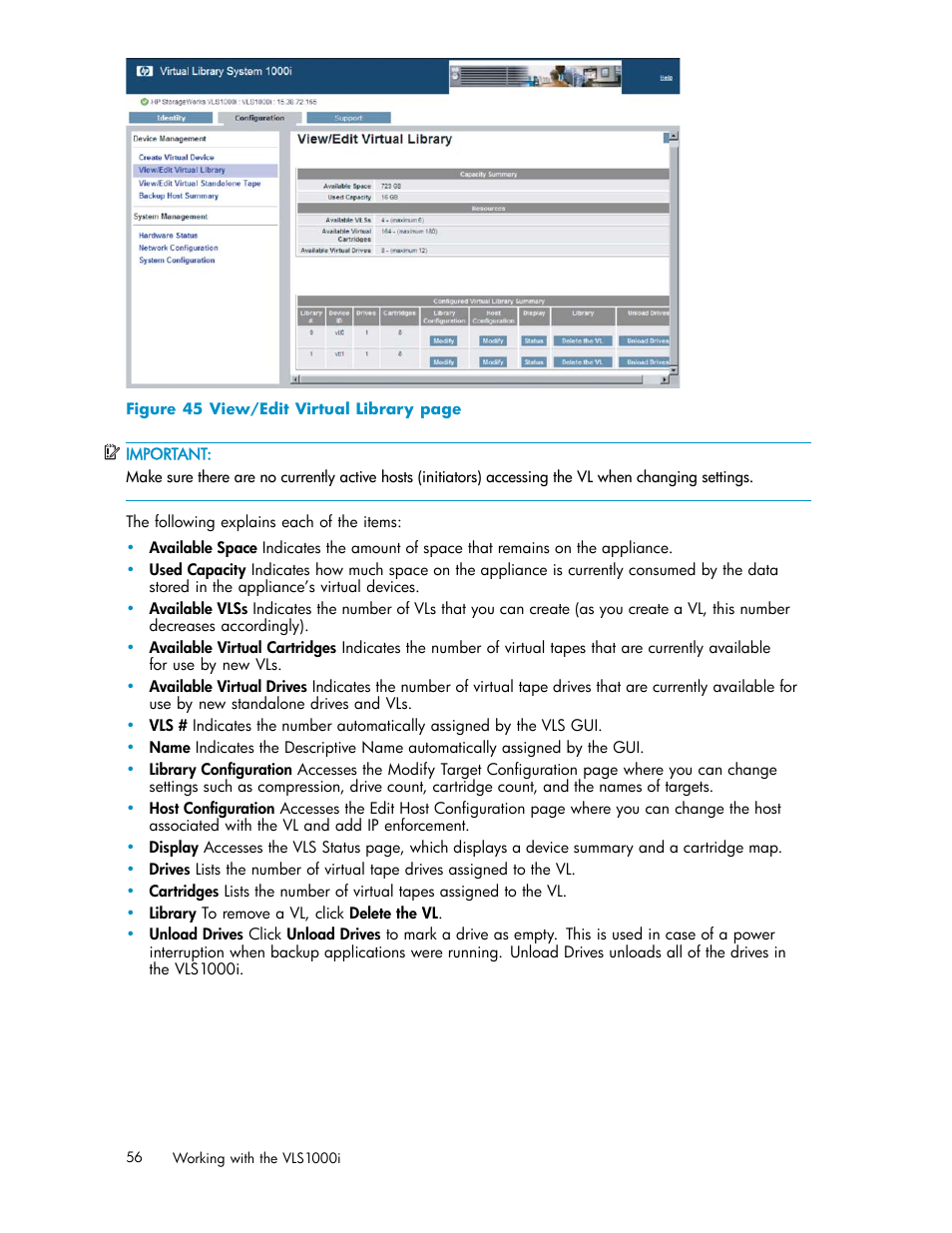 HP StorageWorks 1000i Virtual Library System User Manual | Page 56 / 122