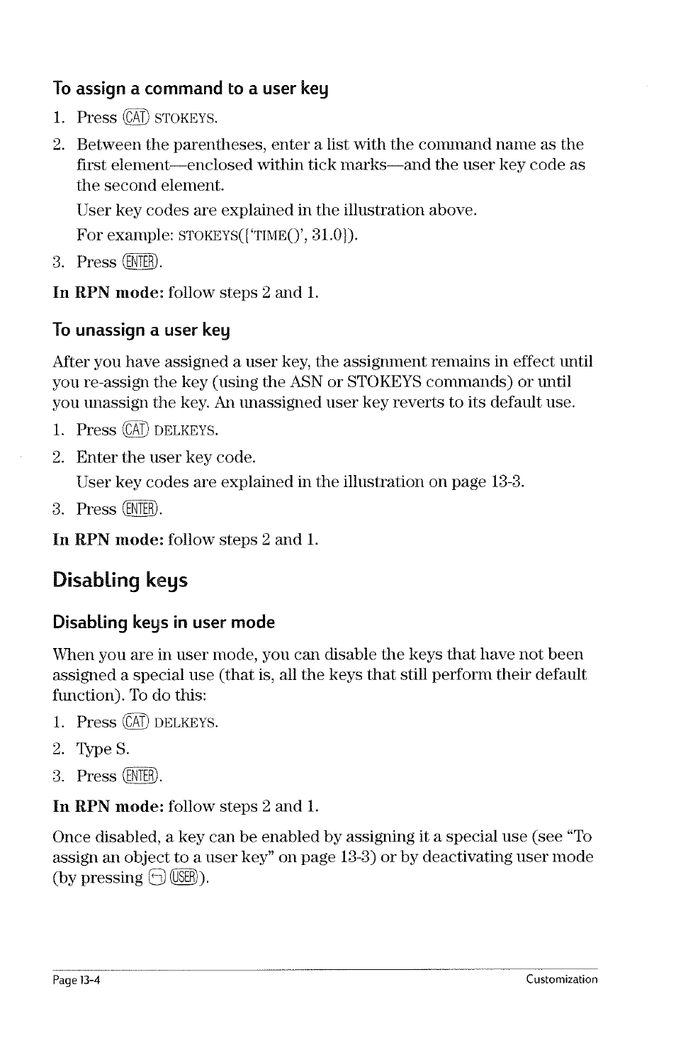 Assigning user keys, Assigning user keys -3 | HP 49g Graphing Calculator User Manual | Page 120 / 199