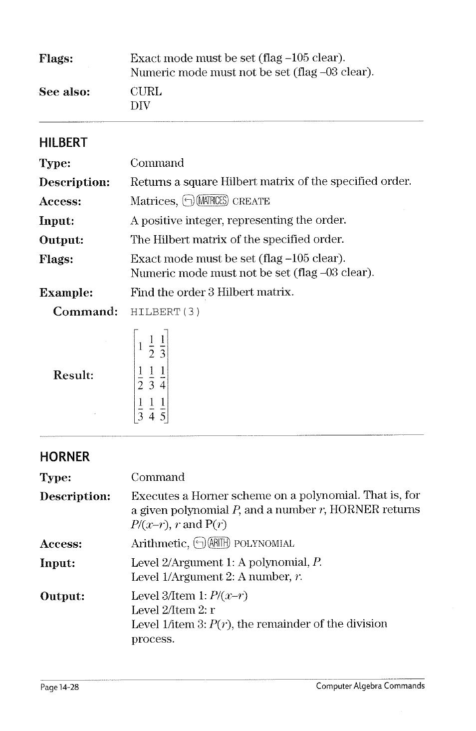 Halftan, Hermite, Hess | HP 49g Graphing Calculator User Manual | Page 150 / 199