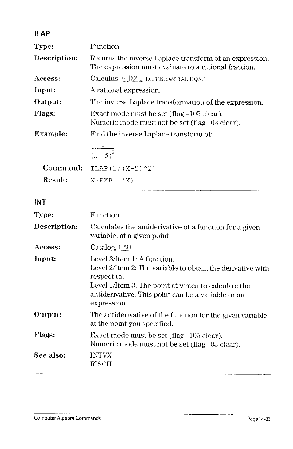 Idiv2, Legcd | HP 49g Graphing Calculator User Manual | Page 155 / 199