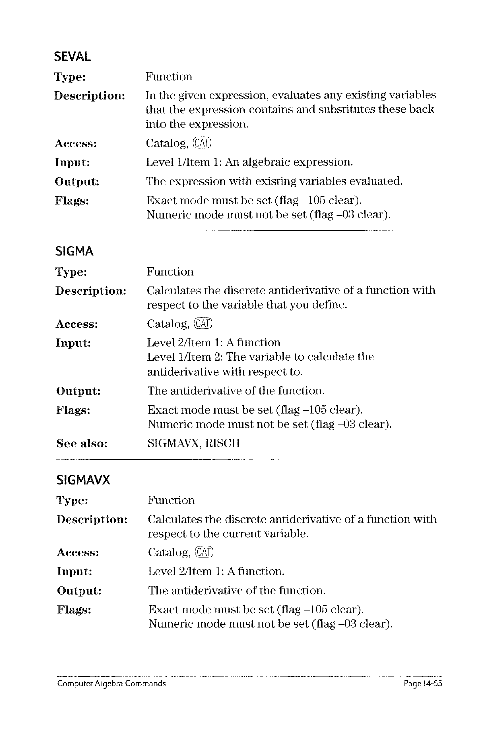 Rrefmod, Series | HP 49g Graphing Calculator User Manual | Page 177 / 199