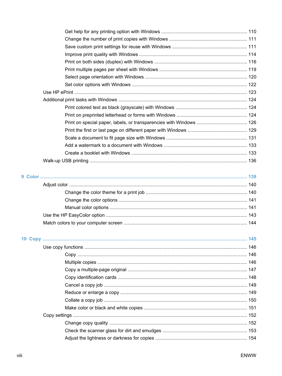 HP LaserJet Pro 300 Color MFP M375 User Manual | Page 10 / 344