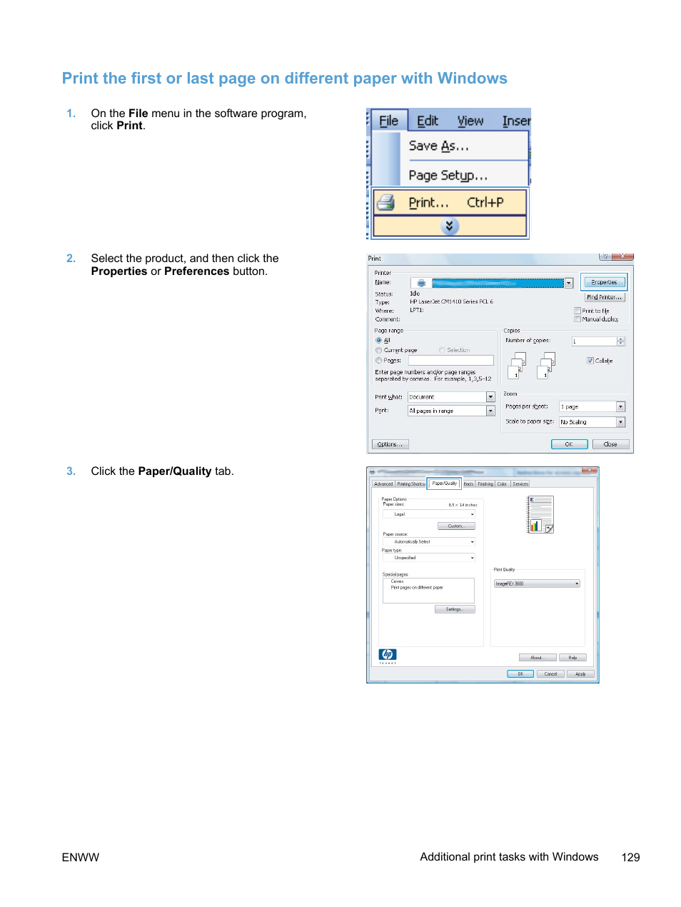 HP LaserJet Pro 300 Color MFP M375 User Manual | Page 145 / 344