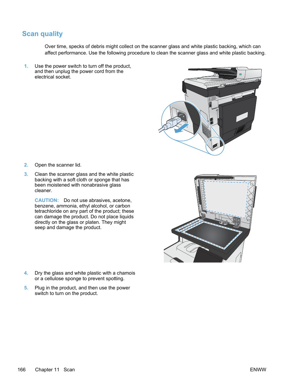 Scan quality | HP LaserJet Pro 300 Color MFP M375 User Manual | Page 182 / 344