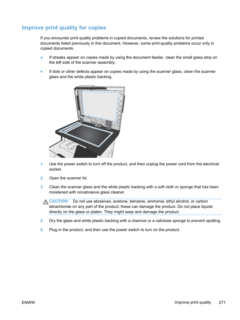 Improve print quality for copies | HP LaserJet Pro 300 Color MFP M375 User Manual | Page 287 / 344