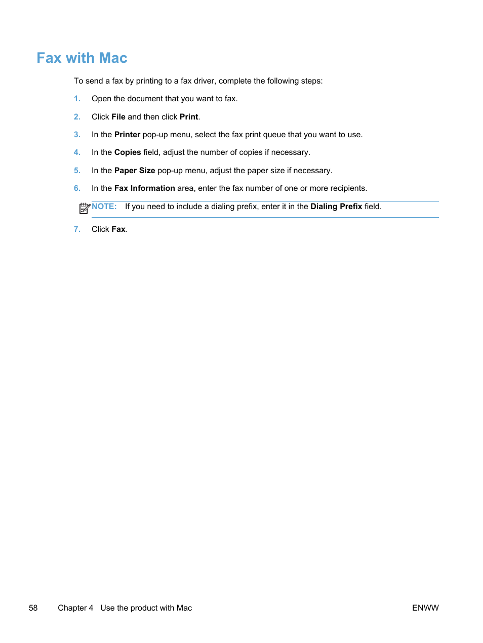 Fax with mac | HP LaserJet Pro 300 Color MFP M375 User Manual | Page 74 / 344