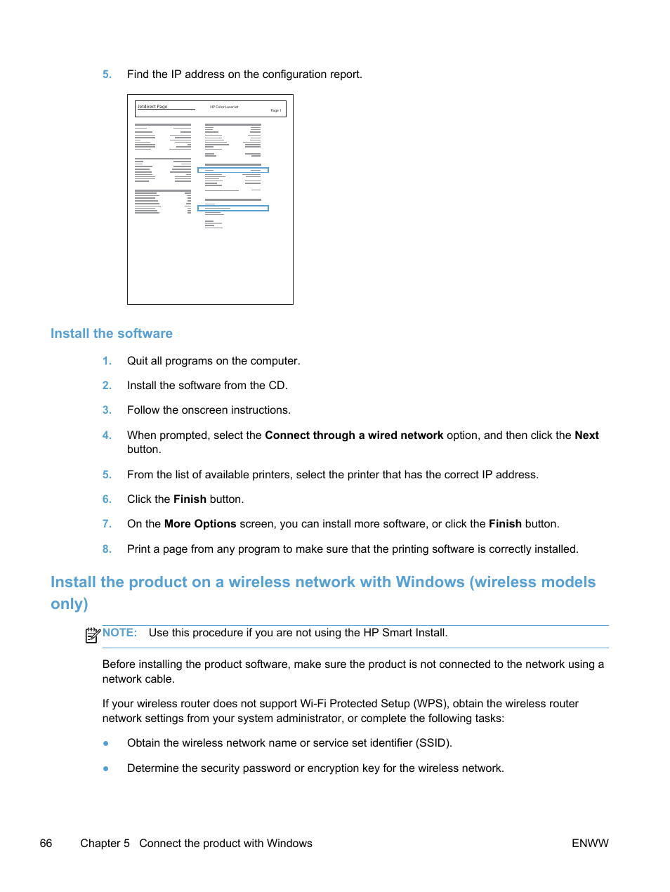 Install the software | HP LaserJet Pro 300 Color MFP M375 User Manual | Page 82 / 344