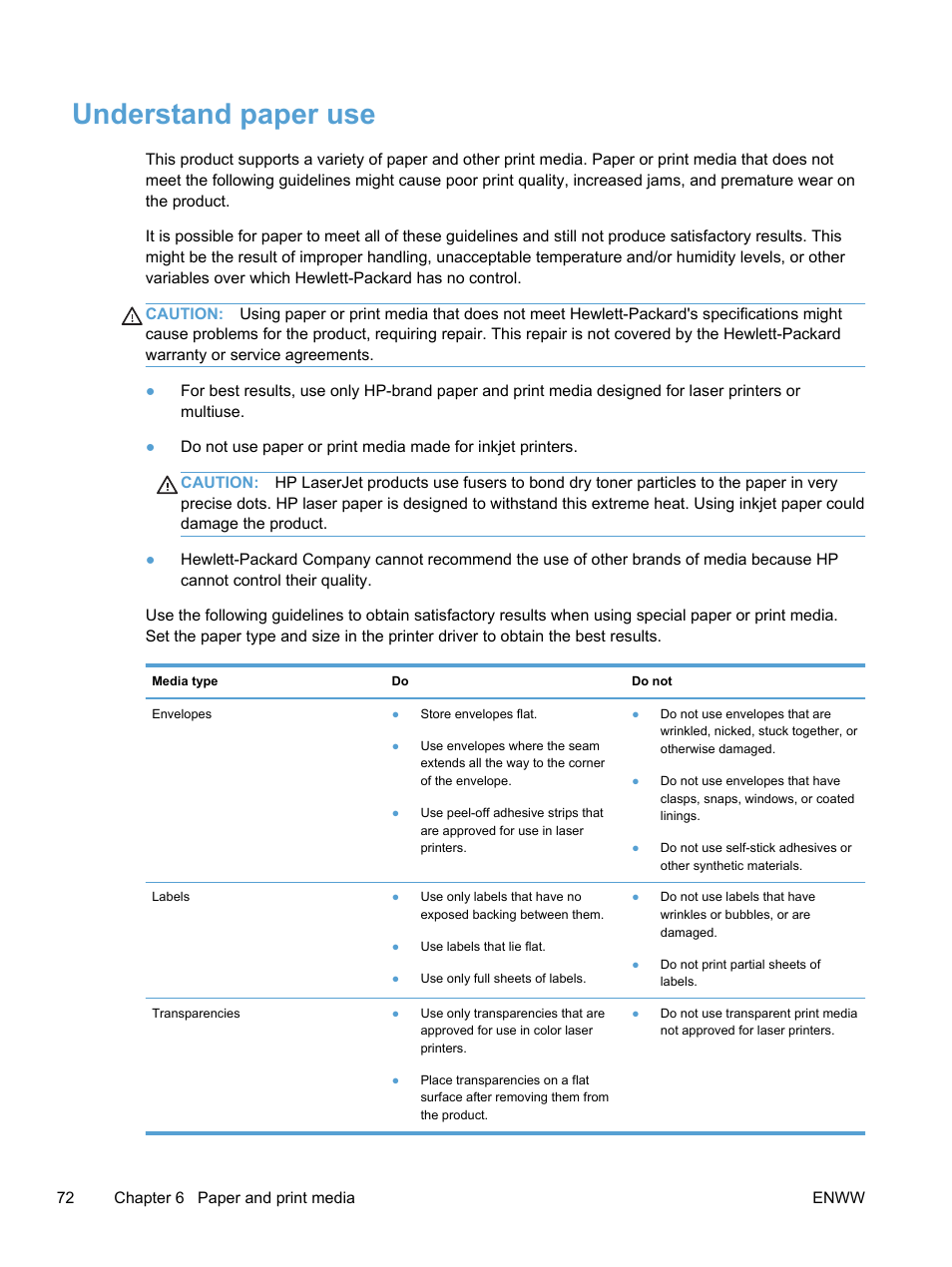 Understand paper use | HP LaserJet Pro 300 Color MFP M375 User Manual | Page 88 / 344