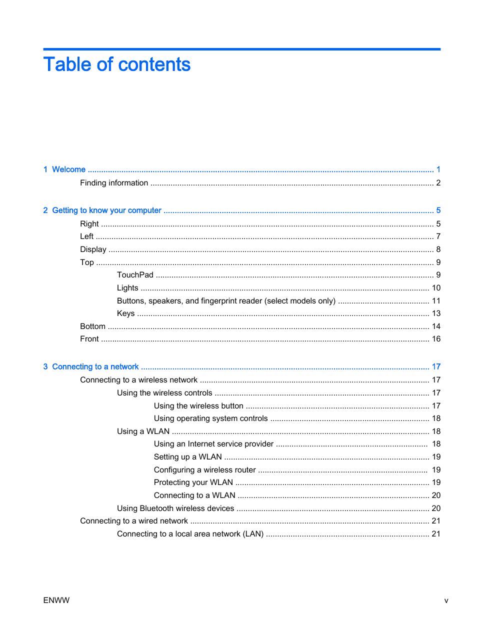 HP 350 G1 Notebook PC User Manual | Page 5 / 104