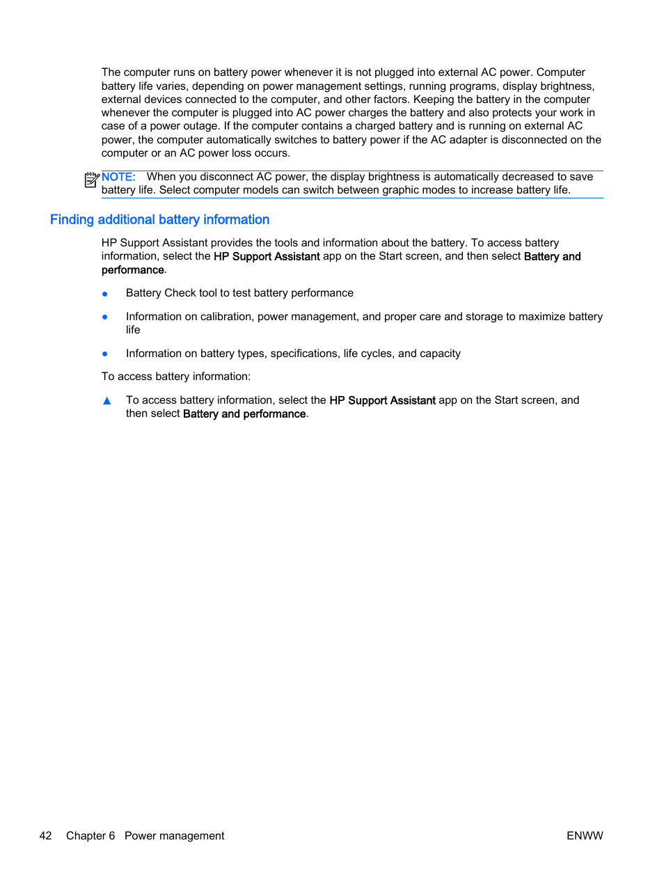 Finding additional battery information | HP 350 G1 Notebook PC User Manual | Page 52 / 104